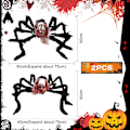 Miniatyrbillede 3 af 5: Halloween-pynt Bar-pynt hele blomst edderkop blød edderkop