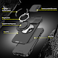 Miniatyrbilde 4 av 5: Magnetisk Ring Stativ Etui for iPhone 16 Pro Max med Skyveobjektivdeksel, Oransje