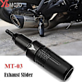 Pikkukuva 2 / 5: Yamaha Mt03 Mt-03 Mt25 R3 R25 2012-2021 2023 2023 Moottoripyörän lisävarusteet Pakoputken liukusuoja Kaatumissuoja Tyyny Suojaava putoaminen
