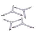 Miniatyrbilde 2 av 5: (Hvit, 4 klips) 4 klips seng kileholder seng ark fester