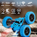 Pikkukuva 4 / 5: Kauko-ohjattava 360° temppuauton, 2,4 GHz:n RC-auto, kaksisuuntainen kaukosäätimellä, pyöränvalot, 4 akkua, 4WD maastoauto
