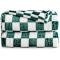 Miniatyrbillede 1 af 5: Buffalo Plaid Fleece Tæppe (70*140cm, Grøn) - Plaid Flannel Tæppe