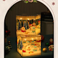 Miniatyrbilde 4 av 5: DIY Julenissen Kube Lampe, Juletre Nattelys, 2 i 1 Speil, og LED Kube Lampe, Julelys, DIY