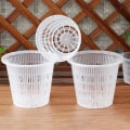 Miniatyrbillede 3 af 5: Transparente eller sorte orkidepotter, 10 plastik orkidepotter med