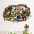 Miniatyrbild 1 av 5: 1 st 3D dinosaurie väggdekal pojke väggdekal, avtagbar