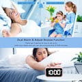 Miniatyrbild 3 av 8: Väckarklocka, digital klocka med tupplurtimer, snooze, USB-driven klocka med dubbla alarm för sovrum, sängbord, kontor (rosa)