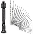 Miniatyrbild 1 av 5: Mini Precision Hand Drill Kit med 25 st Twist Drill Bits (0,5-3