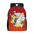 Miniatyrbild 1 av 5: Lucky Luke Cartoon Comics Ryggsäck för Pojkar Flickor College Resor