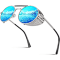 Pikkukuva 1 / 5: Sonnenbrille Herren Retro Steampunk Stil Runde Metallrahmen Polarisiert