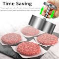 Miniatyrbillede 4 af 5: Burgerpresse, Justerbar Hamburgerbøf Maker 4.2\" Rustfrit Stål