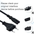 Miniatyrbilde 4 av 5: 1,5 m strømkabel EU-plugg C7 Bipolar 2-kabel for PS5 / PS4 / PS3 / Xbox Series X / S - Svart Z
