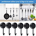 Pikkukuva 4 / 5: Voimakkaat magneettiset koukut 14kg 20D mustat jääkaappimagneettiset koukut