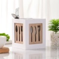 Miniatyrbilde 3 av 5: 1 bestikkstativ, treboks Moderne håndlaget, multifunksjonell