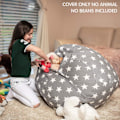 Miniatyrbild 2 av 5: Plushdjursförvaringspåse i beanbag-form för barn, 38 tum - Vadderad