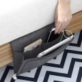Miniatyrbilde 5 av 5: Mørkegrå nattbord-arrangør sofa armstøtte arrangør rekkevidde fjernkontroll
