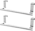 (23cm, Silver) 2 stycken dörrhanddukshängare, ingen borrning badrum