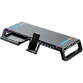 Pikkukuva 1 / 5: RGB-pelikoneen näyttöjalusta - 4 USB 3.0 -hubia, 3 pituussäädettävää näyttöjalustaa laatikolla, säilytyksellä ja