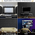 Miniatyrbild 5 av 5: Självhäftande Akustikpaneler 12-pack, 12 x 12 x 0,4 tum, svart
