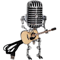 Miniatyrbild 1 av 5: Vintage Mikrofon Gitarr Robotlampa med Dimmer, Cool Söt Retro
