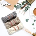 Miniatyrbild 5 av 5: (vit, grå, khaki) 4-pack Mikrofiber Spa-Hårband för Hud