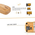 Miniatyrbillede 4 af 4: 2.4g trådløs optisk bambusmus
