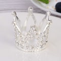 Miniatyrbilde 5 av 5: 2 Mini Krone Kaketopper Sølv Diamant Prinsesse Bryllup Bursdag