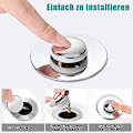 Miniatyrbild 5 av 5: Universal Avloppsplugg, (Avloppsöppning 32-42mm) Pop-Up Avloppspropp