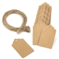 Miniatyrbilde 1 av 5: Gavekort i Kraftpapir - 100 stk med 20m snor - 5 x 3cm
