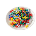 Miniatyrbillede 1 af 4: 100 stk. flerfarvede trykknapper, flerfarvede dekorative trykknapper, trykknapper med plastikhoved til korkopslagstavle