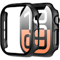 Pikkukuva 1 / 5: 2-pakkauksen Apple Watch Series 10 46 mm näytönsuojakotelo, erittäin ohut karkaistu lasi näytönsuoja iWatch S:lle