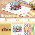 Pikkukuva 3 / 5: 3D Pop Up -syntymäpäiväkortti, Miehelle ja Naiselle, Onnittelukortti Kuorella