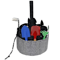 Miniatyrbilde 1 av 3: Parachute Bag Smådeler Bag Multifunksjonell Canvas Kit Hydropower Worker Vedlikehold Verktøy Pakke Hage Maskinvare Verktøy Organizer Bag Med Snøring Gråfr