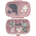 Miniatyrbilde 5 av 5: 1 x Reisepilleboks, 8 rom, bærbar liten pilleboks for håndveske, medisiner, vitaminer, rosa