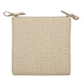 Miniatyrbillede 1 af 5: 1 x Beige Linned Bomuld Sommer Stolhynde - 40 x 40 x 4 cm - Ensfarvet Linned Look - Plet- og Vandafvisende - Med