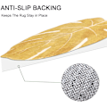 Miniatyrbilde 4 av 5: Gult blad område teppe, 2'x3', badematte for bad, sklisikker myk polyester teppe, maskinvaskbar, absorberer vann, moderne bladformet teppe for dørmatte badekar, innendørs teppe