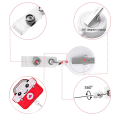 Miniatyrbilde 2 av 5: 3 stk ABS ID-kortklips Retraherbar Lanyard Enkel Trekkspenne ID