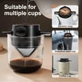 Miniatyrbilde 3 av 5: Håndbrygget Kaffe Dripper, Gjenbrukbar Rustfritt Stål Kaffe Filter