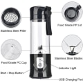 Miniatyrbillede 3 af 5: 1 stk (Sort) Blender, Bærbar Frugtblender, Mini USB Blender til