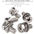 Miniatyrbillede 4 af 5: Rustfrie Stål Bolte, Heavy Duty Maskinskruer Med Skiver,