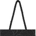 Miniatyrbilde 2 av 5: （12*10*36cm, Svart）Pakke med 10 gaveposer i sølv for flasker