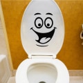 Miniatyrbilde 4 av 5: Smiley-klistremerker, morsomme veggklistremerker for toalett, toalettrom,