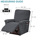 Miniatyrbillede 3 af 5: Recliner Betræk, 4 Dele Stræk Polyester Spandex Recliner