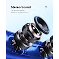 Pikkukuva 2 / 5: Bluetooth-kaiutin HD-äänellä, Kannettava Langaton, IPX5 Vedenkestävä, Jopa 24 Tunnin Toistonaika, TWS-paritus, BT5.3, Koti/Juhlat/Ulkoilma/Ranta, Elektroniset Laitteet, Syntymäpäivälahja (Sininen)