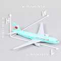 Miniatyrbild 2 av 5: Boeing 777 Kanada 1/400 Diecast Metallflygplansmodell med Stativ - Flygbolag Legering Modellplan (6 tum Lång) Display