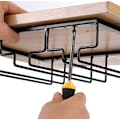 Miniatyrbillede 2 af 5: 1 stk. Vinglas Holder Under Skab Kop Holder Hylde Glas