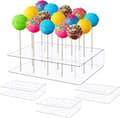 Lollipopställ 4 stycken Akryl Cake Pops Display 15 hål Transparent