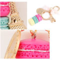 Miniatyrbild 3 av 5: Legering Macaron Nyckelring Söt Färgglad Macaron Eiffeltornet