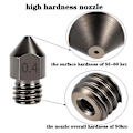 Miniatyrbilde 2 av 5: 2 stk Mk8 M6 gjengede munnstykker for ekstruder 1,75 mm 3d-skrivere herdet stål