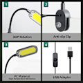 Miniatyrbillede 2 af 5: Akvarielys med adapter LED-klemme