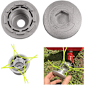 Miniatyrbillede 3 af 7: 2 stk. børstehoved i aluminium, universel børstehoved til græstrimmer